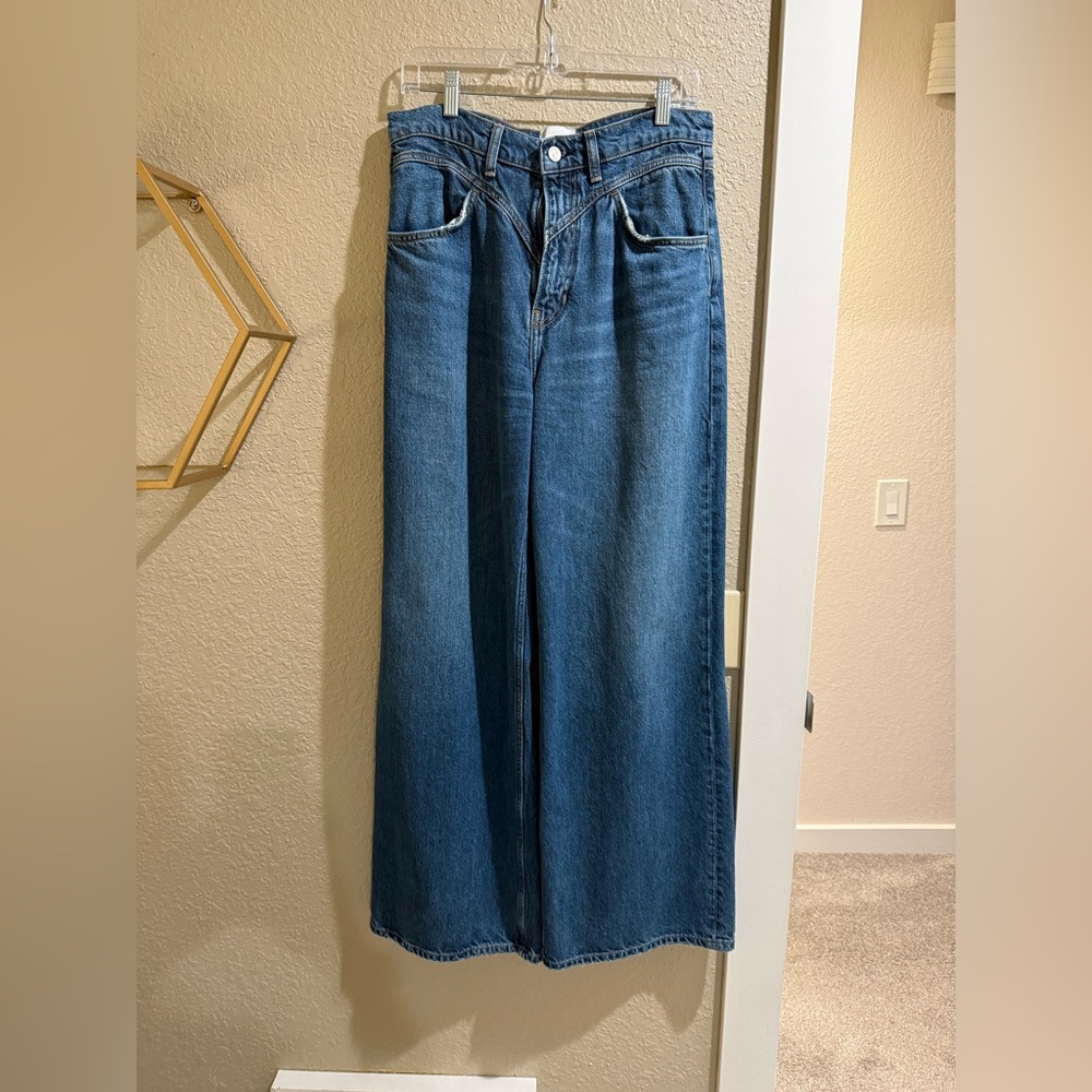 LIKE NEW Size 29 Cary High Rise Slouchy Wide Leg Jeans Maggiore Western - Picture 3 of 5
